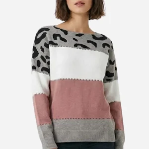 Céline – Pull Femme Imprimé Léopard pour un Style Moderne et Tendance