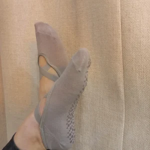 CHAUSSETTES BALLERINES À ÉLASTIQUES grises