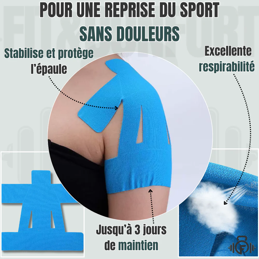 Bandes Kinésiologie Épaule FLEXACTIVE™ - Soulagement Douleur & Mobilité – Image 3