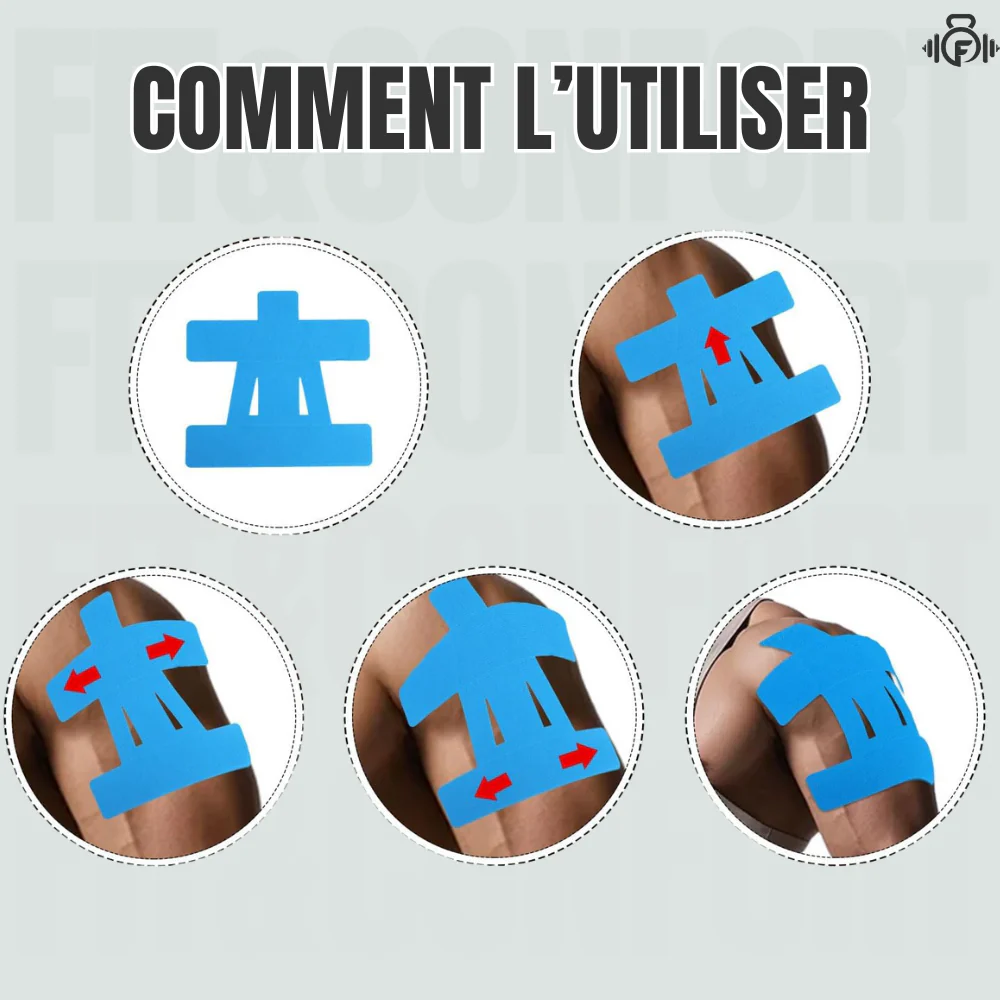 Bandes Kinésiologie Épaule FLEXACTIVE™ - Soulagement Douleur & Mobilité – Image 9