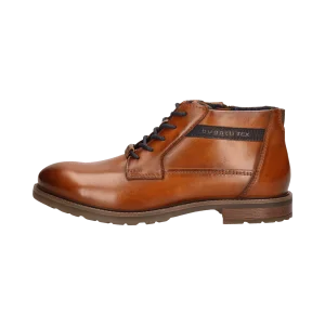 Leder Schnürstiefel cognac
