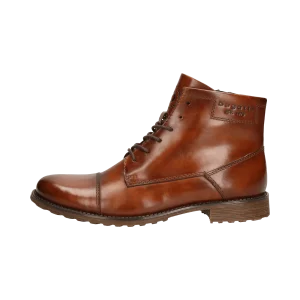 Leder Schnürstiefel cognac