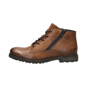 Leder Schnürstiefel cognac