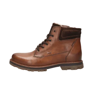 Leder Schnürstiefel cognac