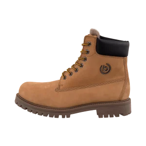 Leder Schnürstiefel gelb