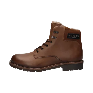 Leder Schnürstiefel cognac