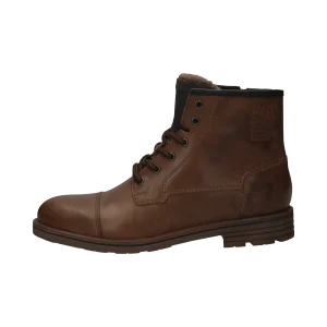 Leder Schnürstiefel cognac
