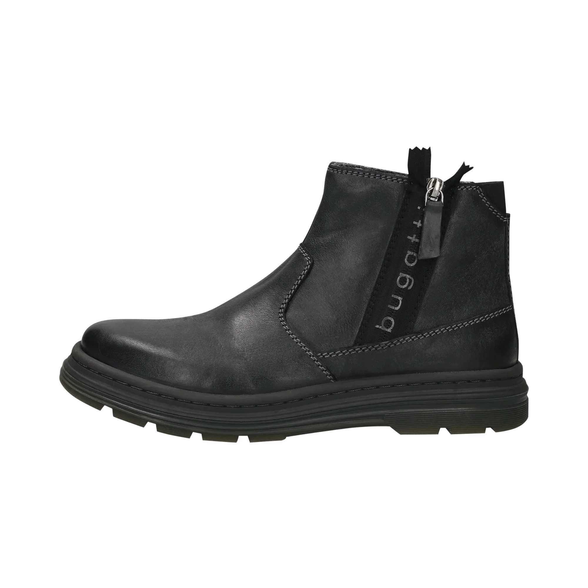 Leder Stiefel schwarz