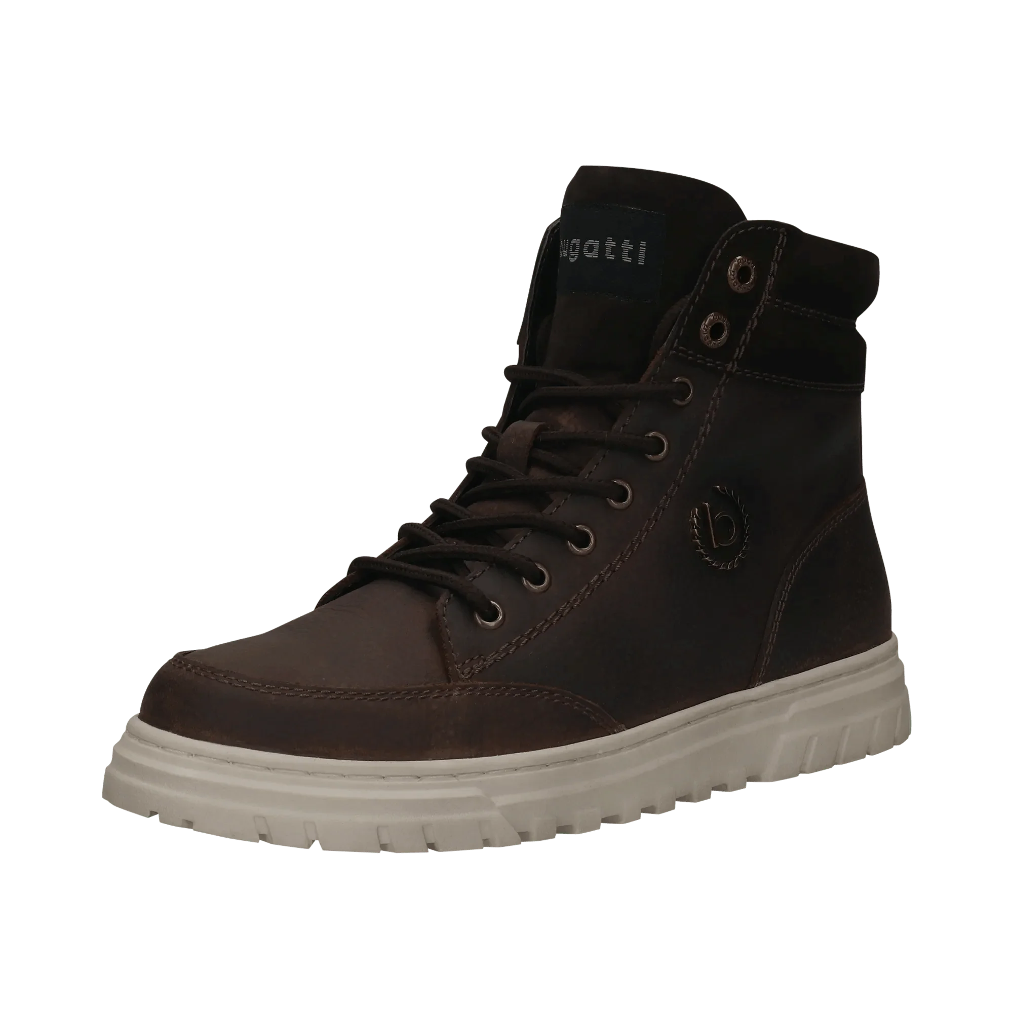 Leder Schnürstiefel dunkelbraun – Image 3