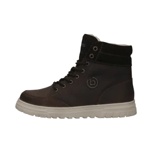 Leder Schnürstiefel dunkelbraun