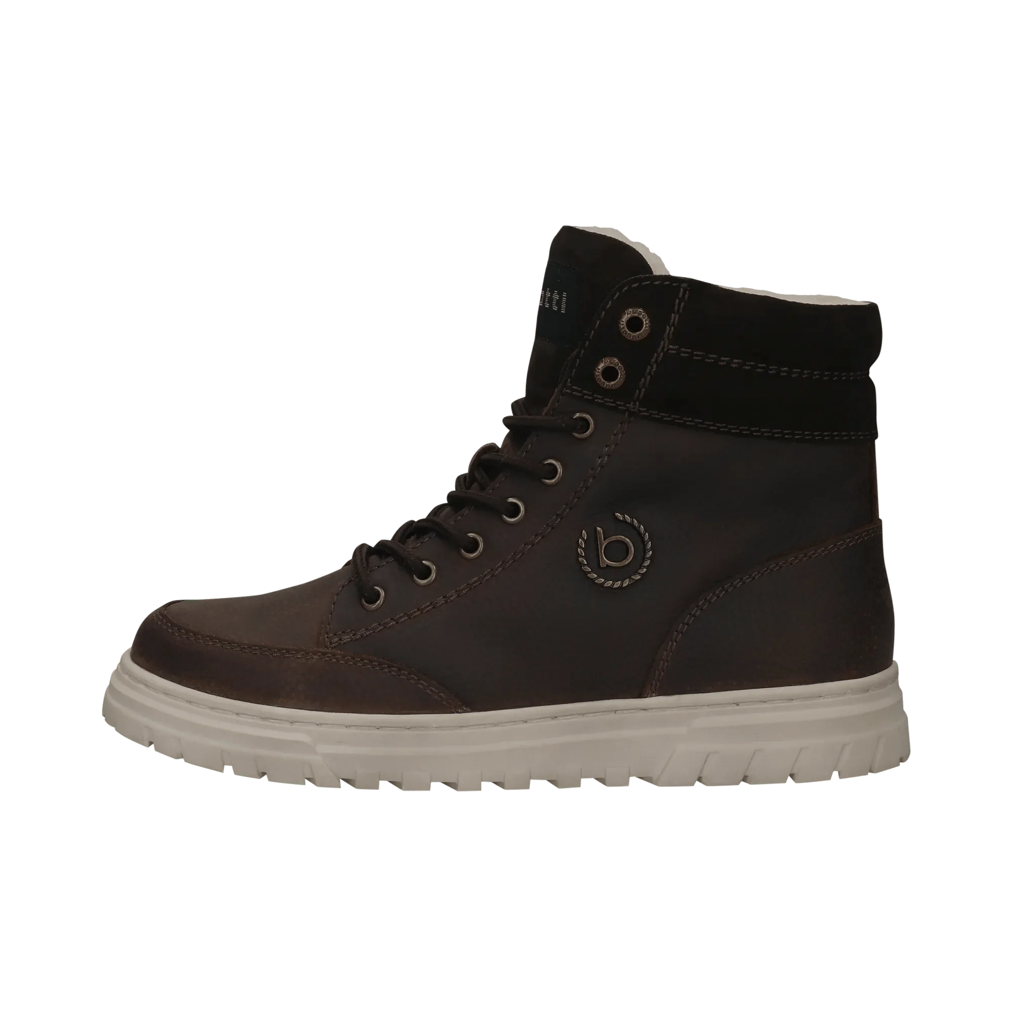 Leder Schnürstiefel dunkelbraun