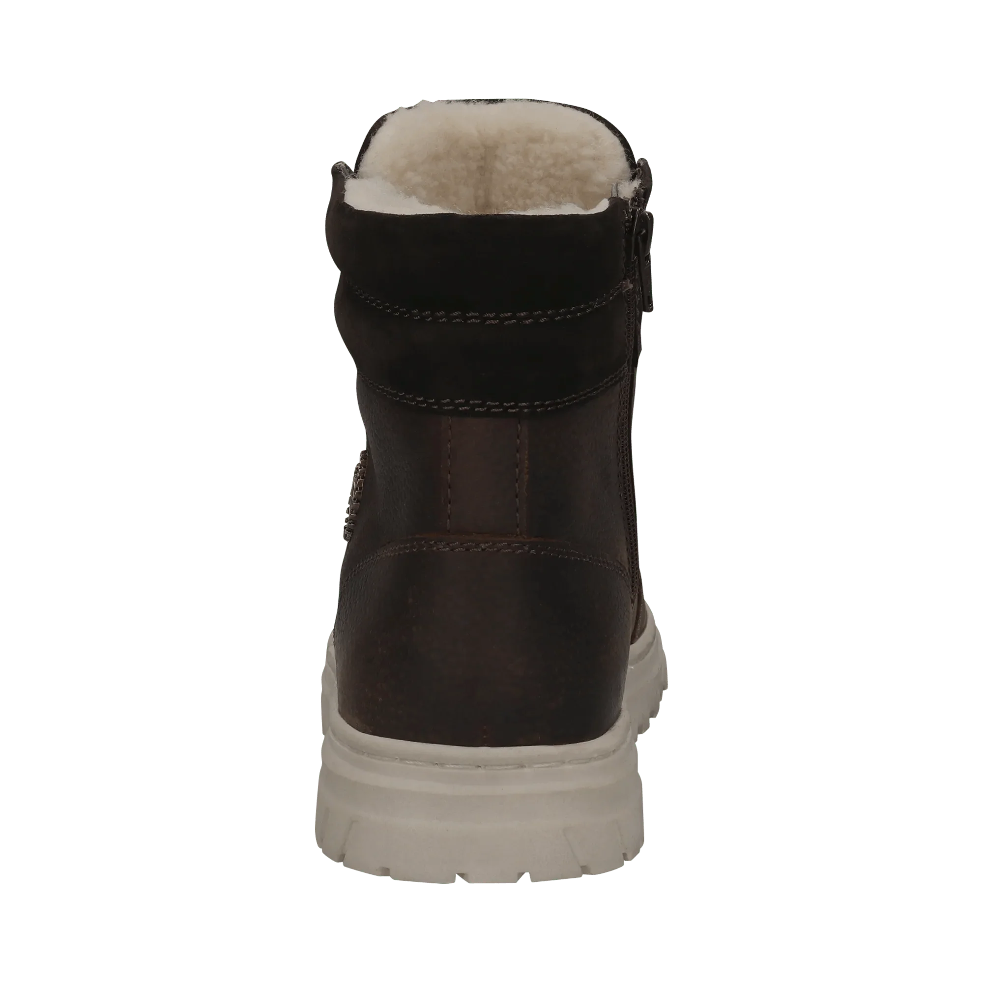 Leder Schnürstiefel dunkelbraun – Image 5