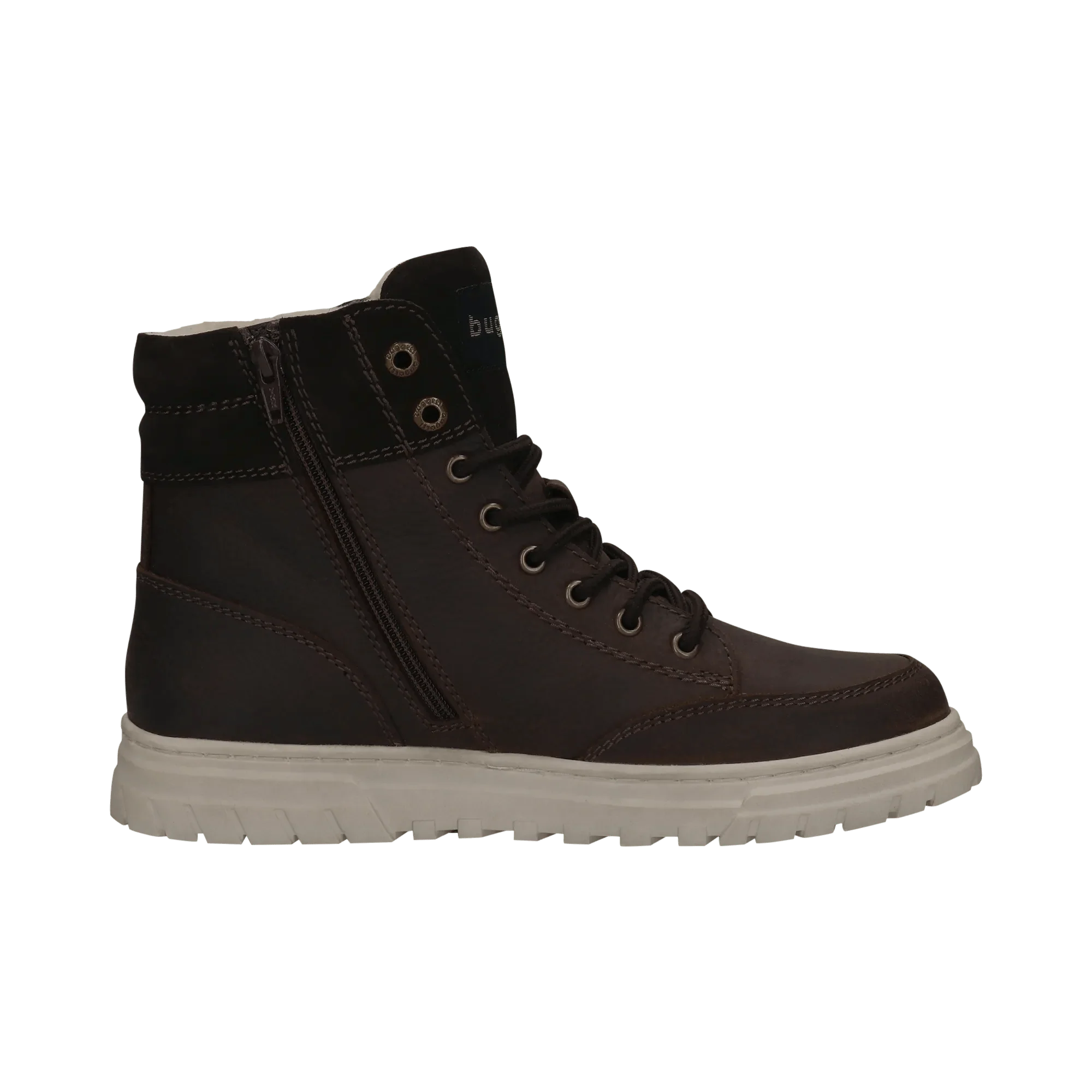 Leder Schnürstiefel dunkelbraun – Image 7