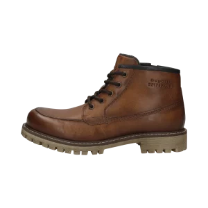 Leder Schnürstiefel cognac