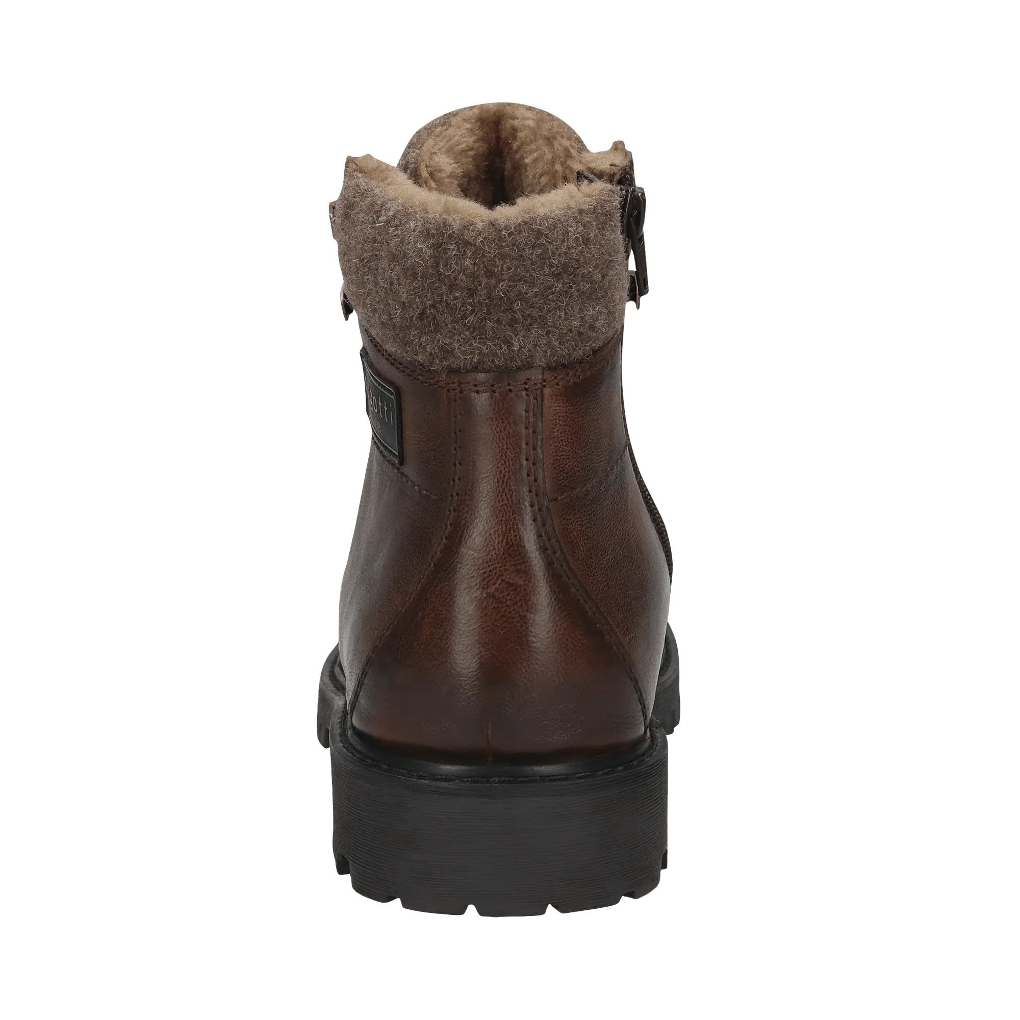 Leder Schnürstiefel dunkelbraun – Image 2