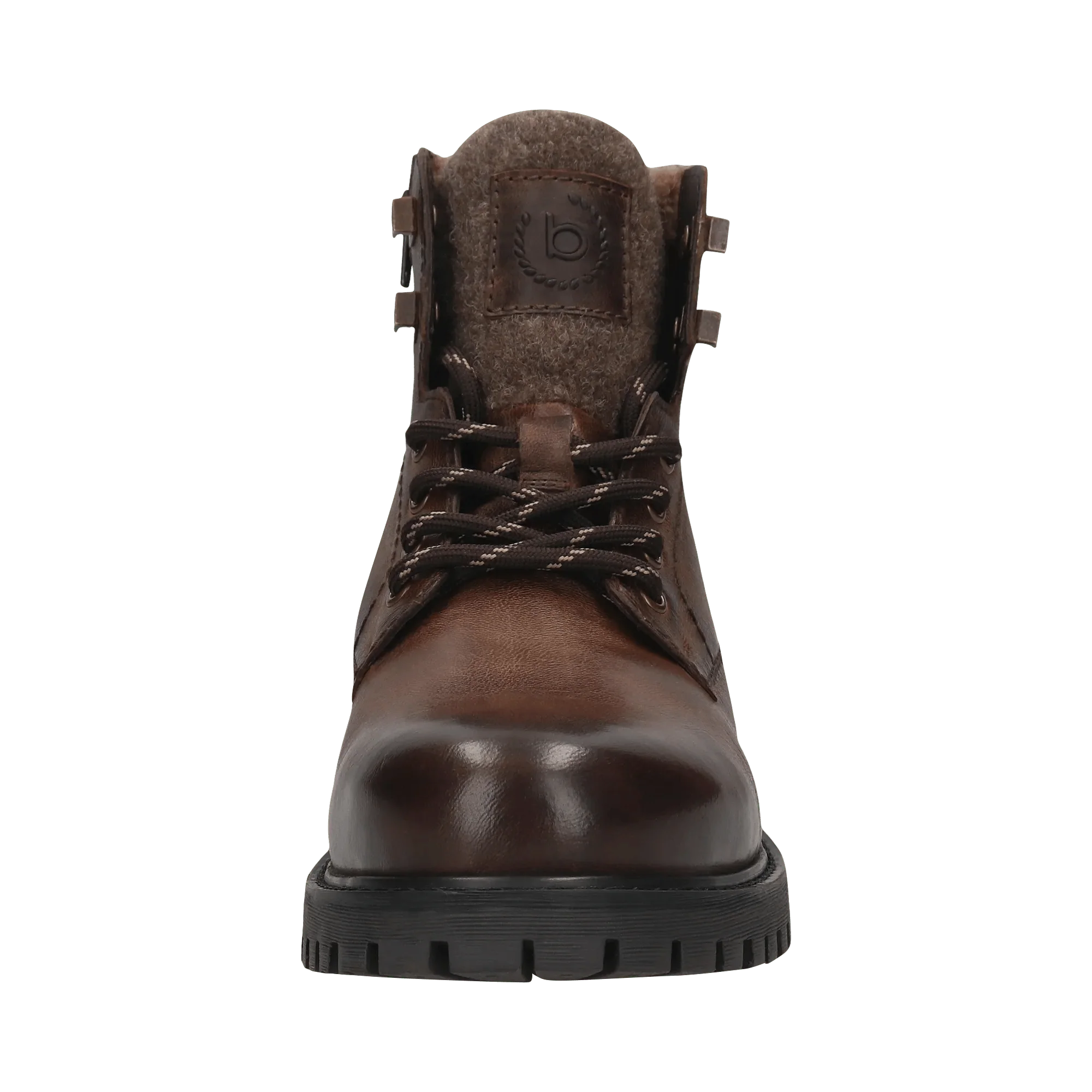 Leder Schnürstiefel dunkelbraun – Image 4