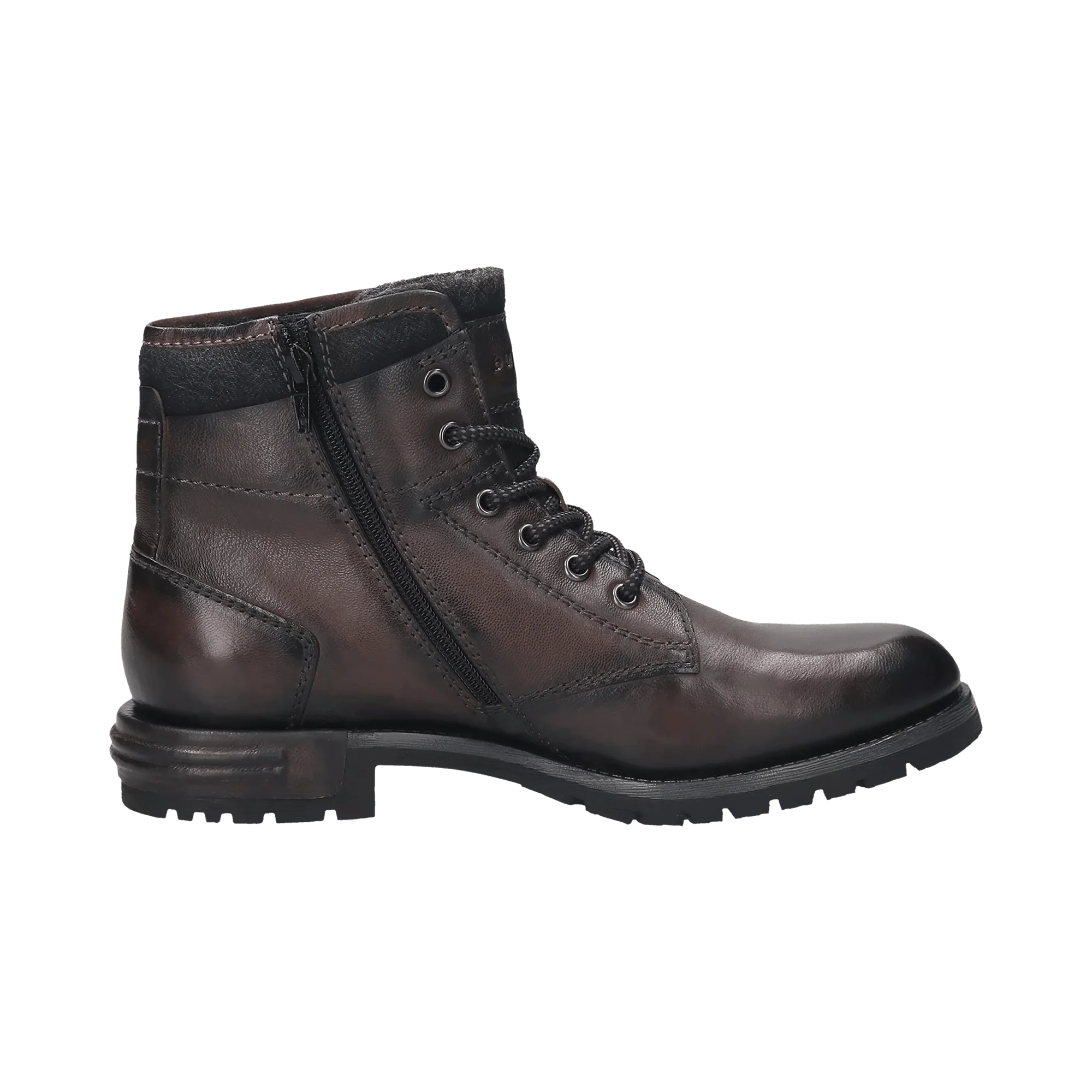 Leder Schnürstiefel dunkelgrau – Image 4
