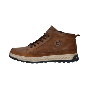 Leder Schnürstiefel cognac