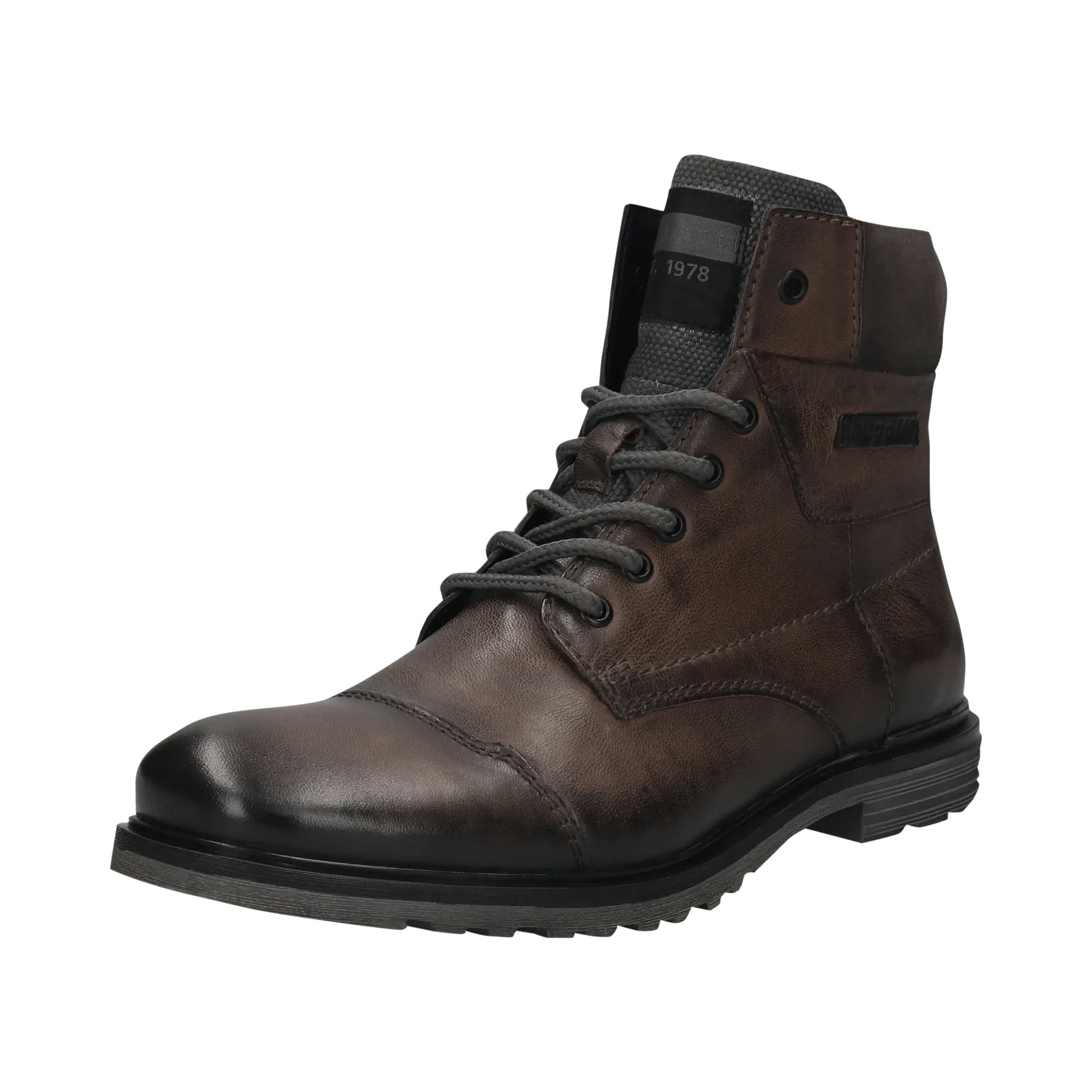 Leder Schnürstiefel dunkelgrau – Image 2