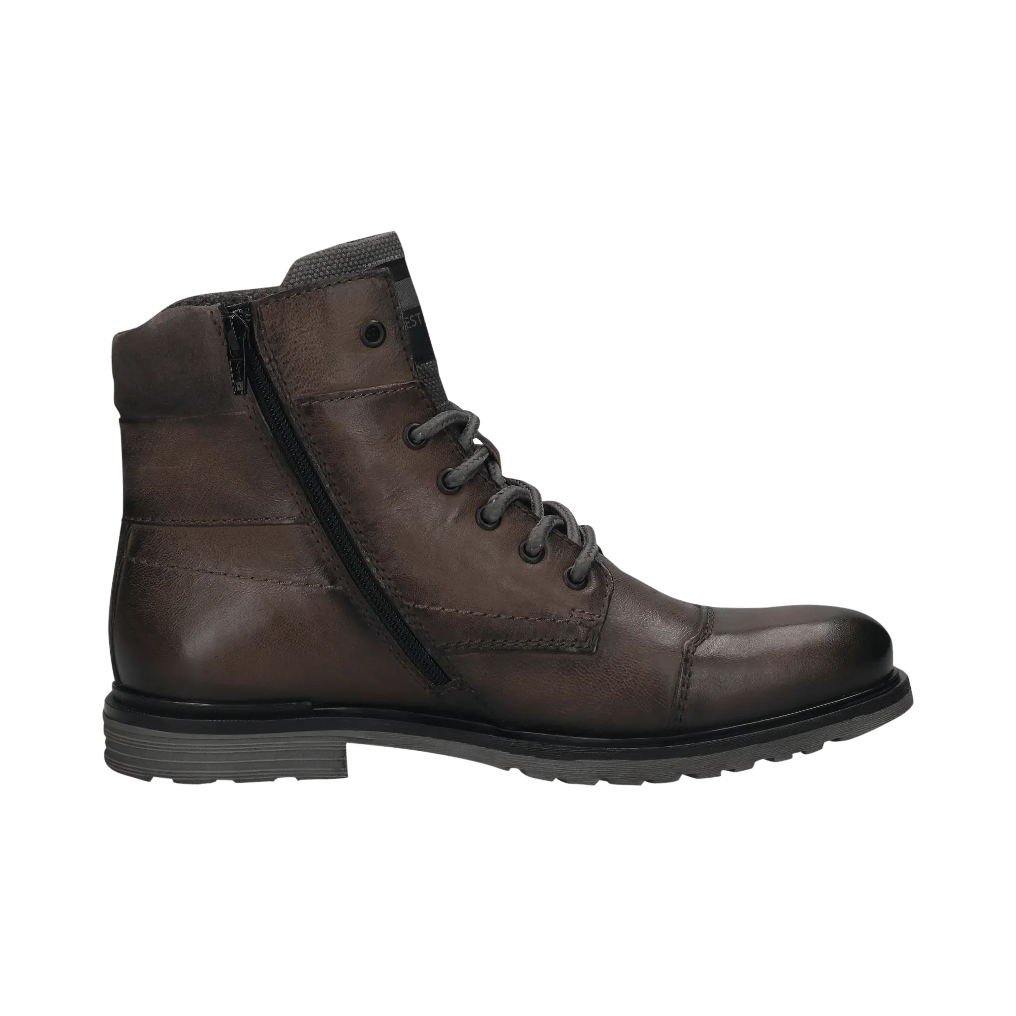 Leder Schnürstiefel dunkelgrau – Image 4