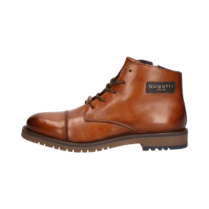 Leder Schnürstiefel cognac