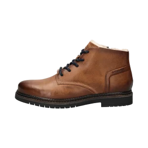 Leder Schnürstiefel cognac