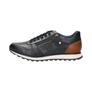 Leder Sneaker dunkelblau