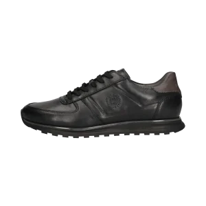 Leder Sneaker schwarz