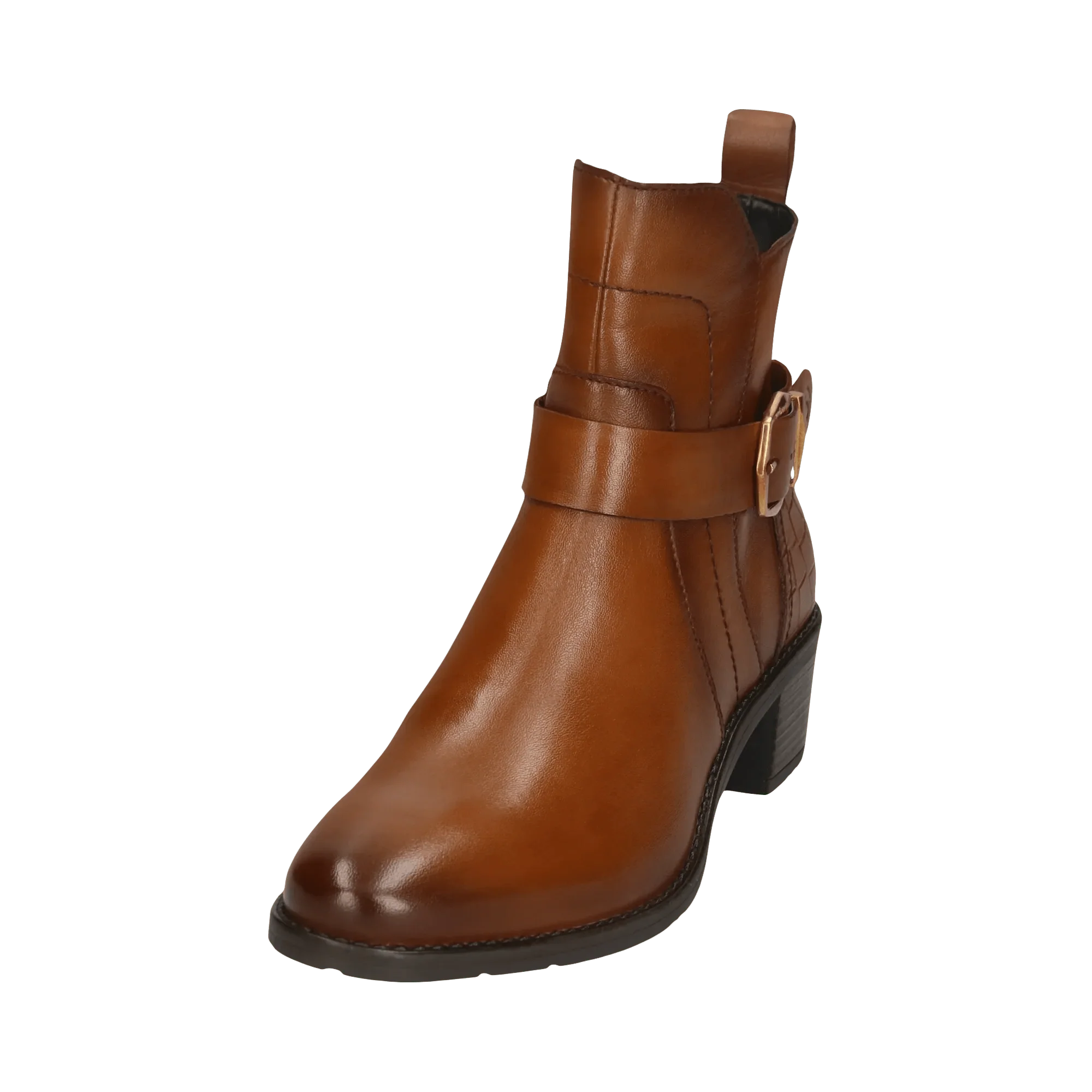Leder Stiefeletten cognac – Image 2