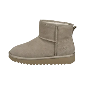Leder Stiefeletten beige