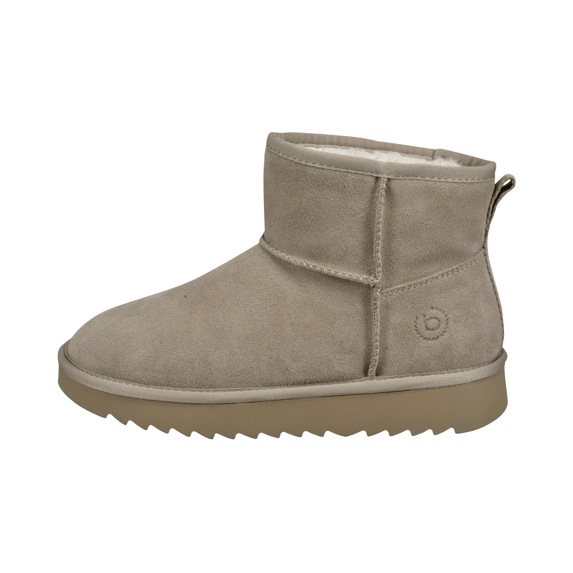 Leder Stiefeletten beige