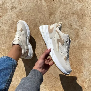 Basket à motif - Beige