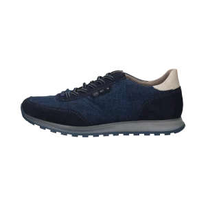 Leder Sneaker dunkelblau