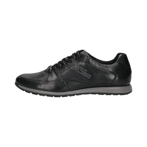 Leder Sneaker schwarz