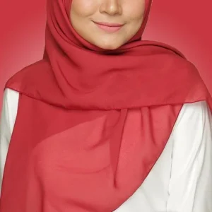Hijab Mousseline Carré Collection Riley Crimson