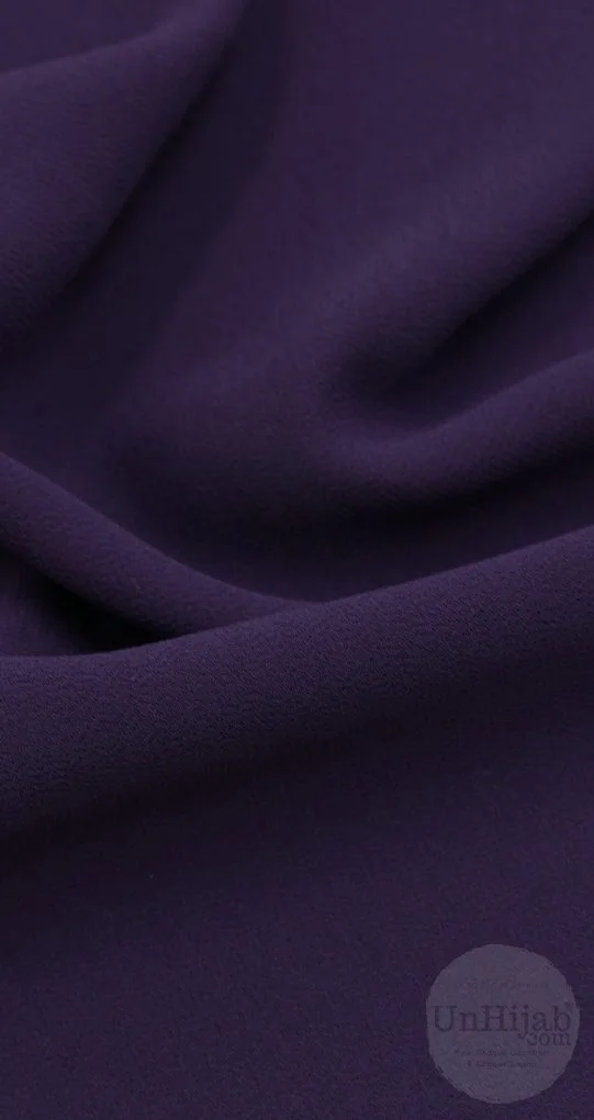Hijab Mousseline DarkPurple Premium Collection – Image 4