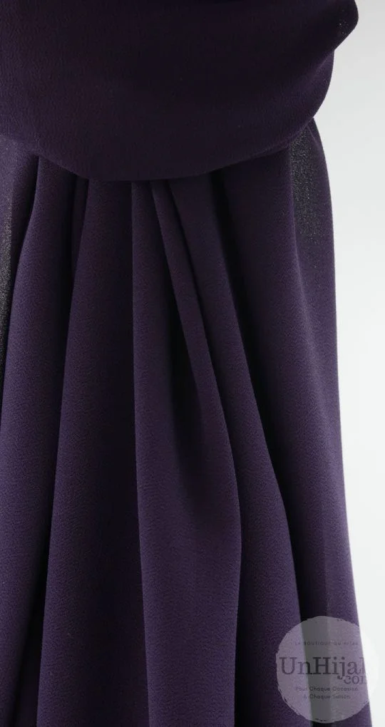 Hijab Mousseline DarkPurple Premium Collection – Image 2
