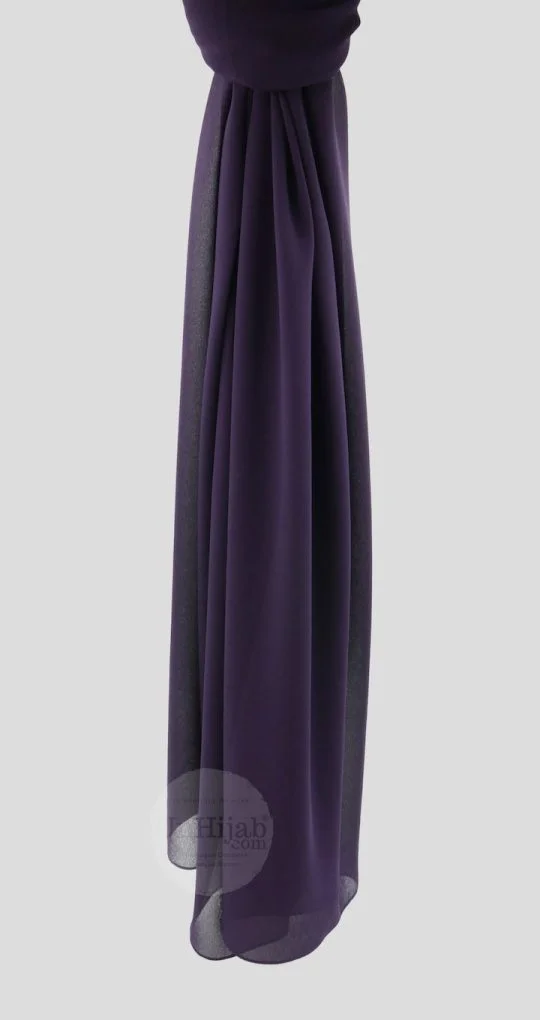Hijab Mousseline DarkPurple Premium Collection