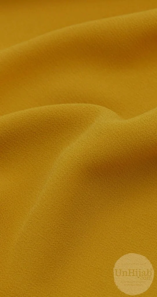 Hijab Mousseline Jaune Moutarde Premium Collection – Image 4