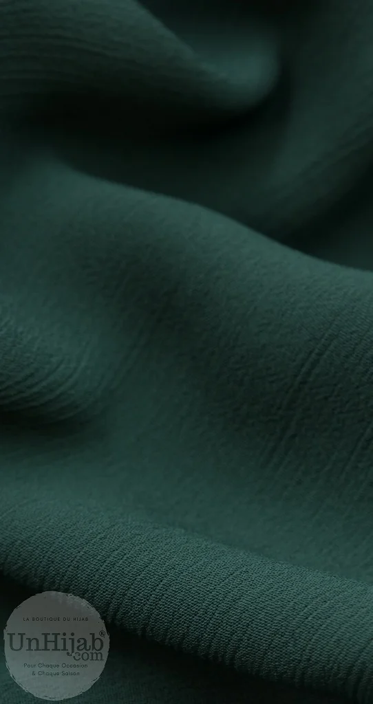 Hijab Mousseline Froissé Forest – Image 2