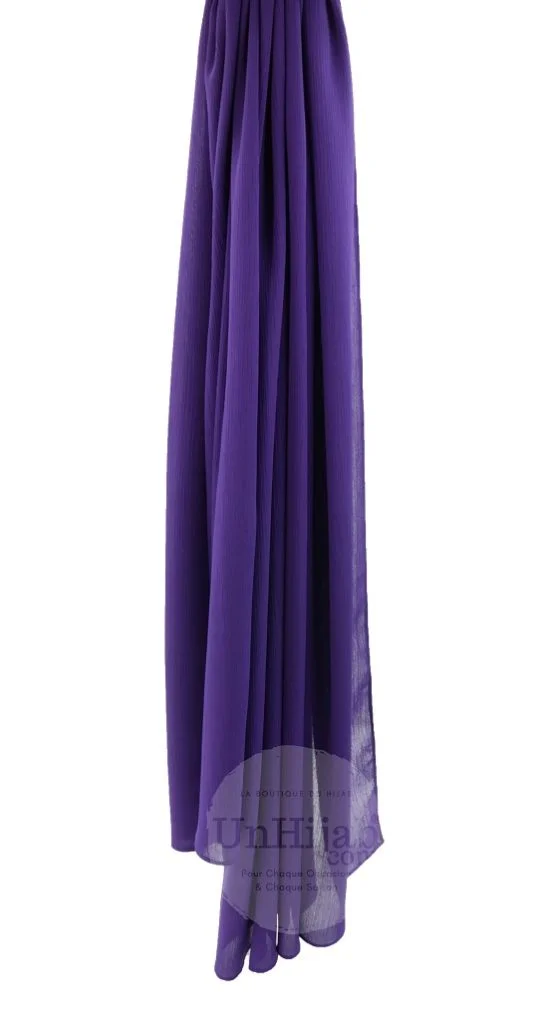 Hijab Mousseline Froissé Violet