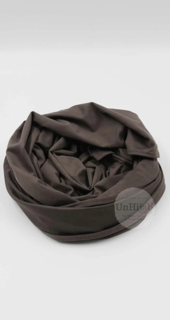 Hijab Saddlebrown Collection Daim – Image 3