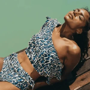 BAS DEUX PIÈCES BORA BORA Chakra beige et bleu