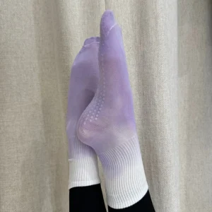 CHAUSSETTES HAUTES ANTI-DÉRAPANTES dégradées violettes