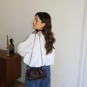 PETIT SAC TRESSÉ MARRON