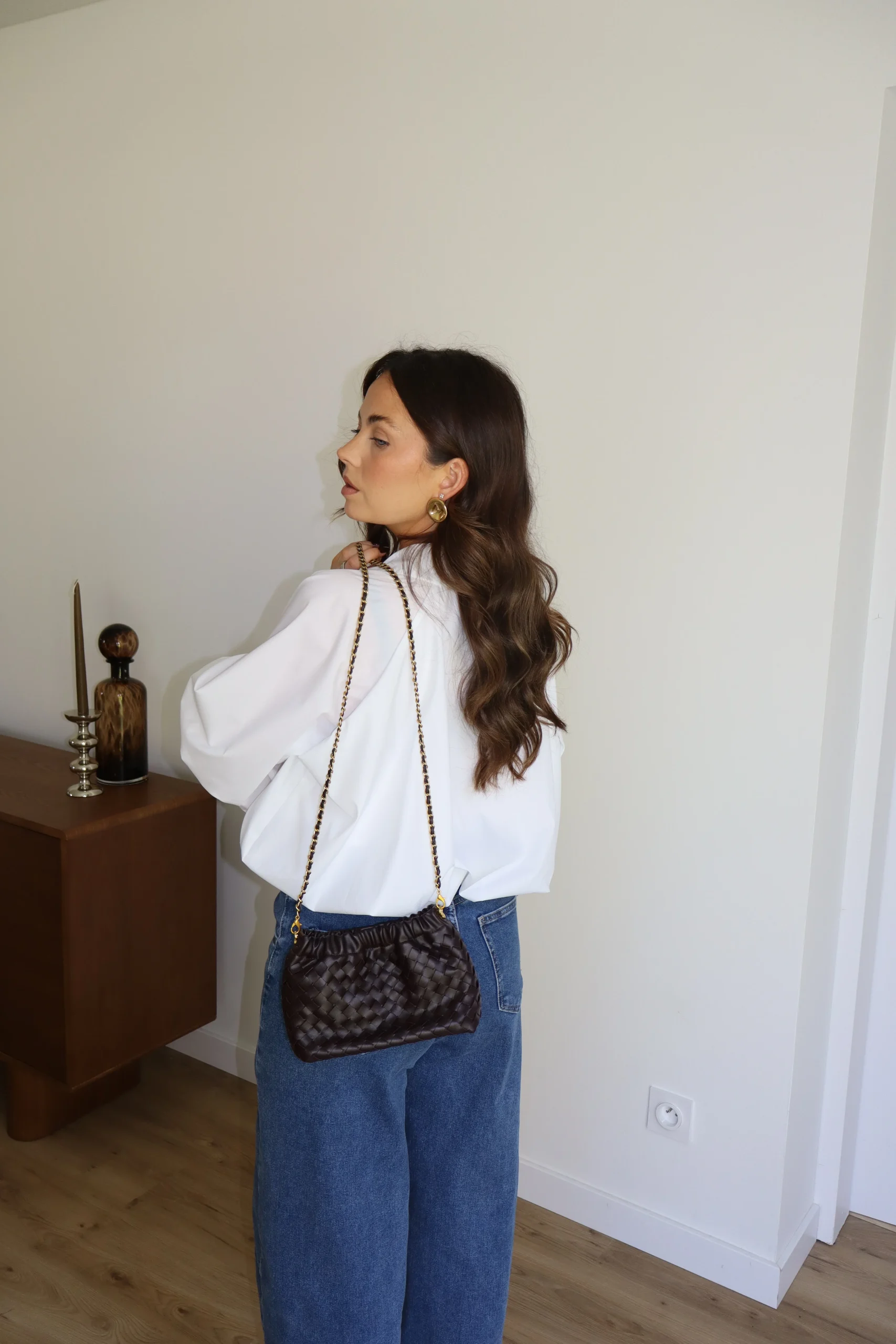 PETIT SAC TRESSÉ MARRON