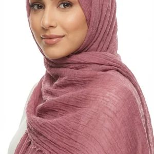 Hijab Froissé Palevioletred Basic Collection