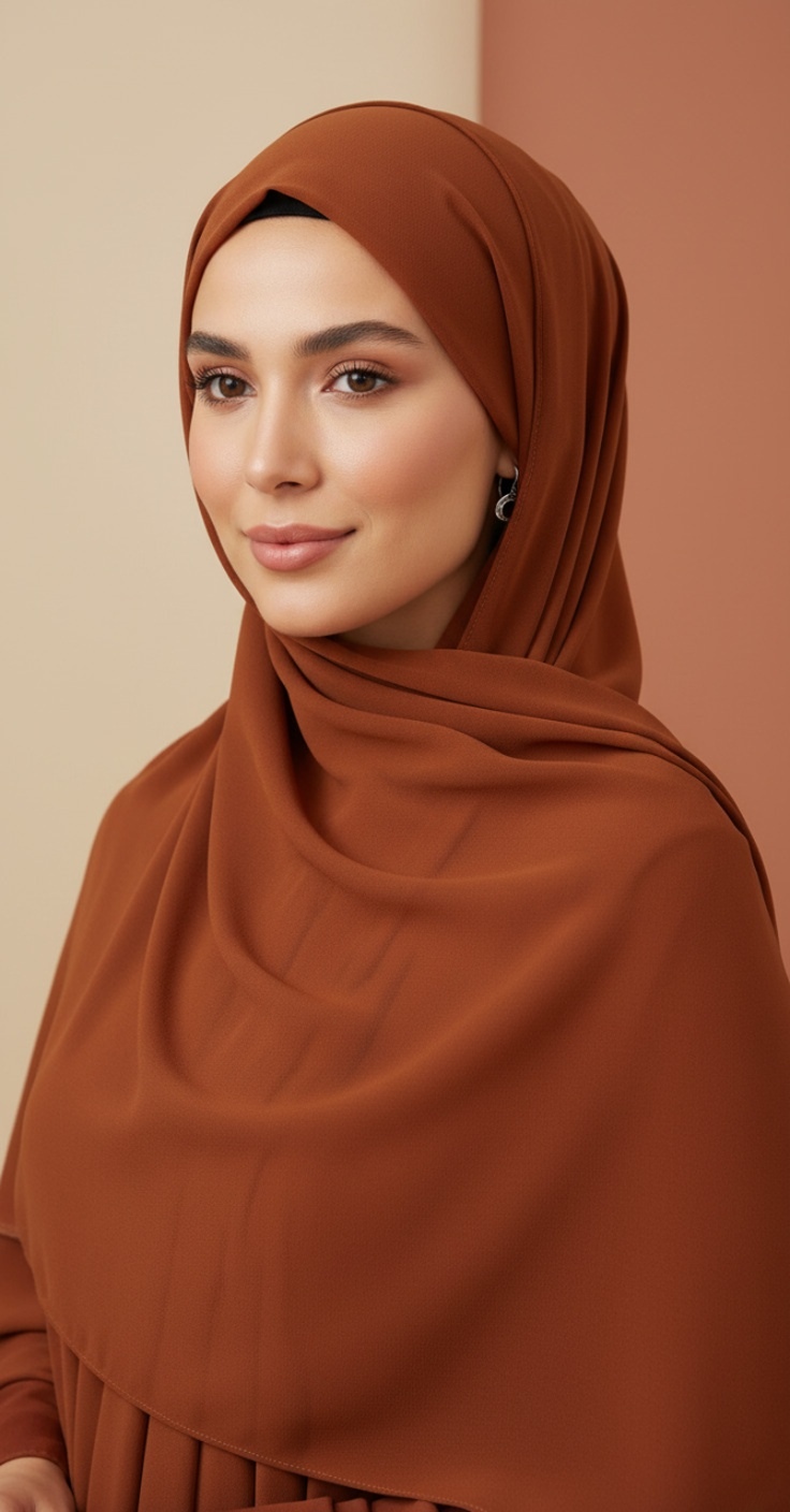 Hijab Mousseline Auburn Premium Collection