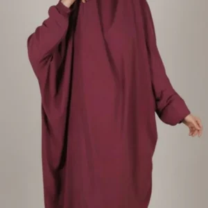 Jilbab femme 2 pièces Bordeaux avec Jupe