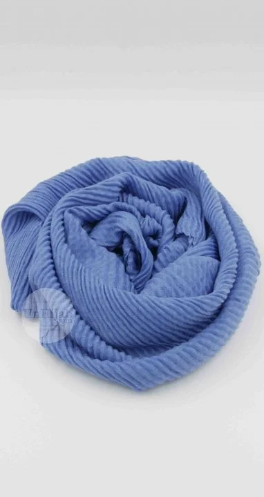 Hijab Plissé Bleu Collection Careena